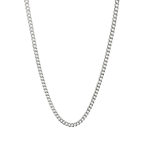 stainless steel silver curb chain, long curb chain, short curb chain, silver curb chain, versatile chain necklace, chain necklace for layering, jewellery for everyday, jewellery for women, jewellery for her, gifts for women, layering necklaces, fabulous jewellery, auckland jewellery, auckland designer