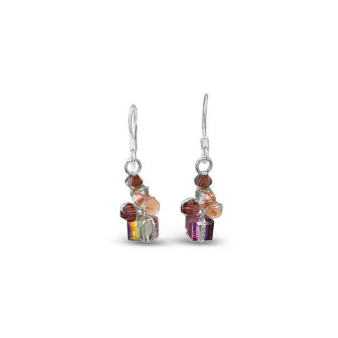 Areeya Multi Colour Crystal Bead Earrings