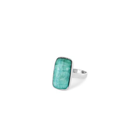amazonite and sterling silver ring, amazonite ring, sterling silver ring, statement ring, amazonite and rectangle ring, turquoise womens  jewellery, fabulous jewellery, new zealand designer jewellery, amazonite womens jewellery, well made jewellery, high quality jewellery, summer jewellery, free shipping, quality jewellery, womens fashion jewellery, beautiful jewellery