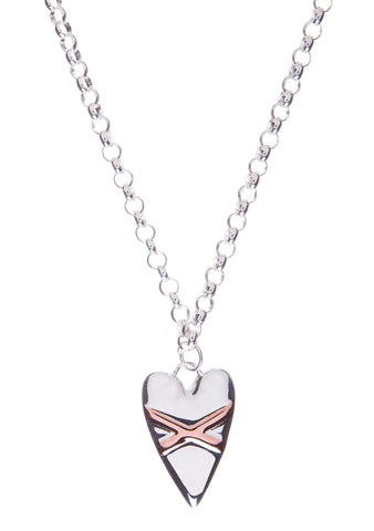 Cross My Heart Rose Gold Necklace