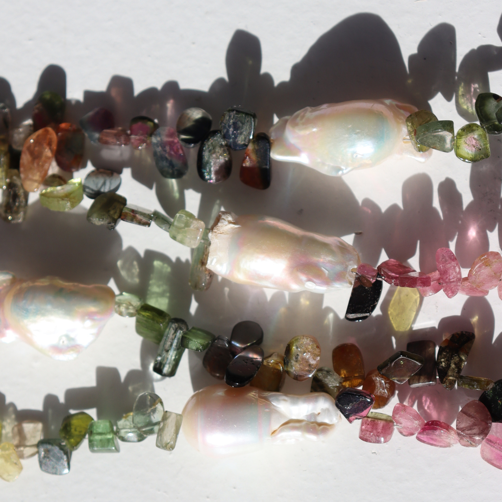 Tourmaline & Baroque Pearl Necklace