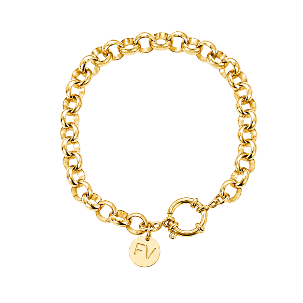 Steel Me Yellow Gold Belcher Chain Bracelet