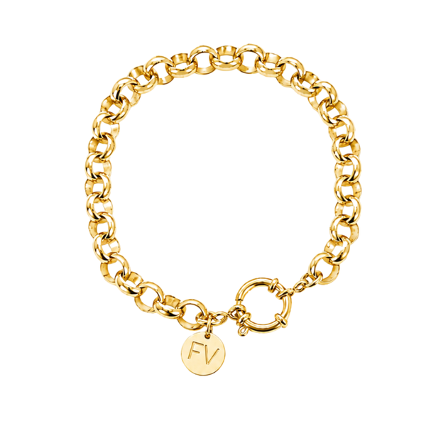 Steel Me Yellow Gold Belcher Chain Bracelet