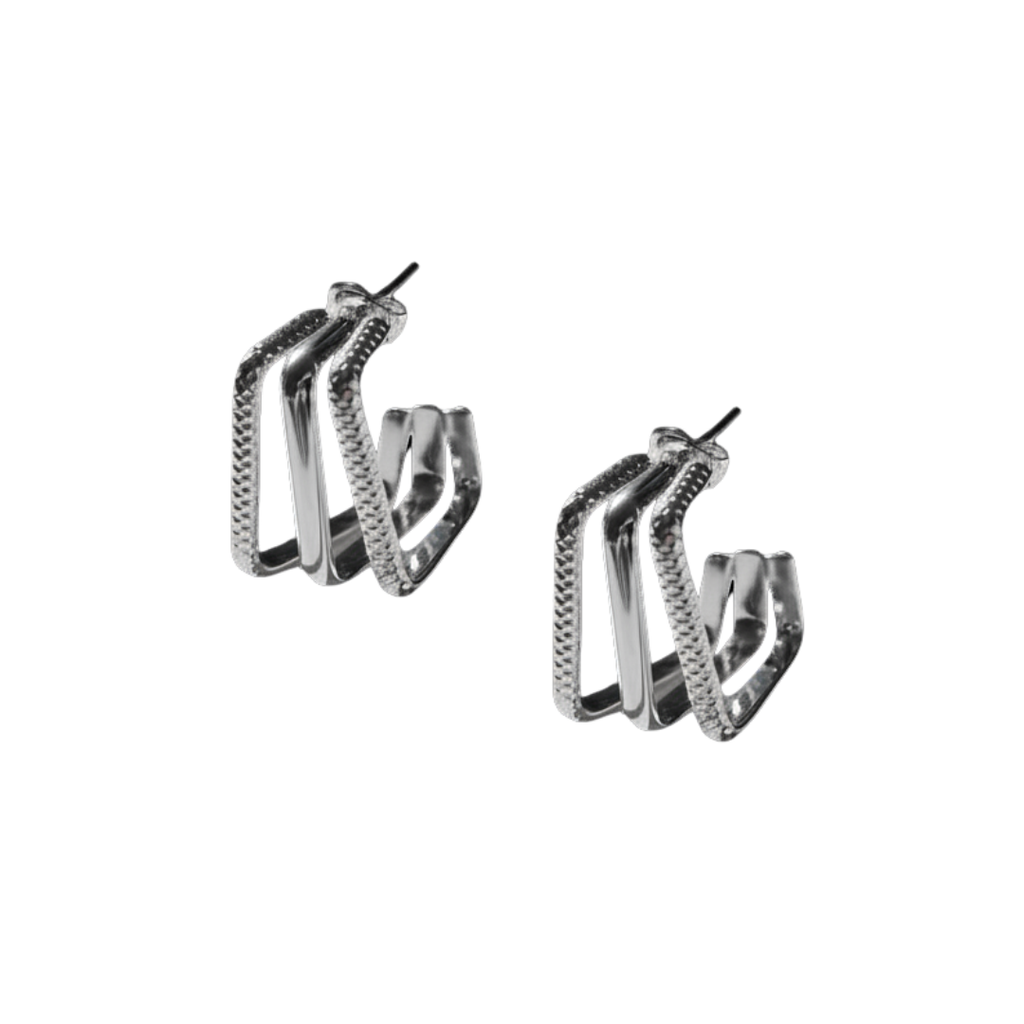 Steel Me Trudy Silver Earrings