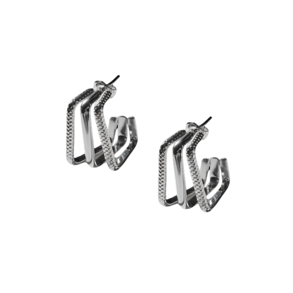 Steel Me Trudy Silver Earrings