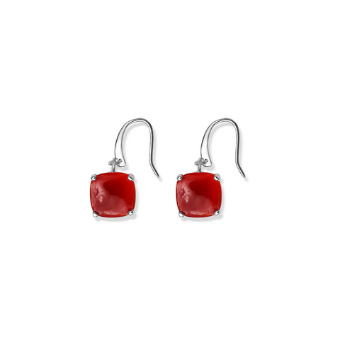 La Stele Carnelian Dome Earrings