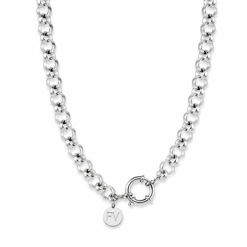 Steel Me Silver Belcher Chain Necklace