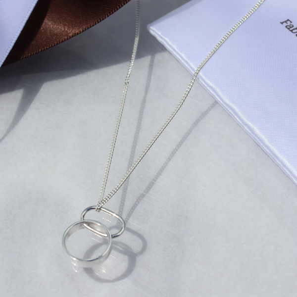 Liberte Double Circle Petite Necklace - Fabuleux Vous Jewellery
