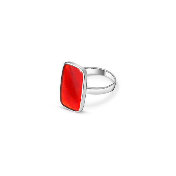 La Stèle Carnelian Rectangle Ring