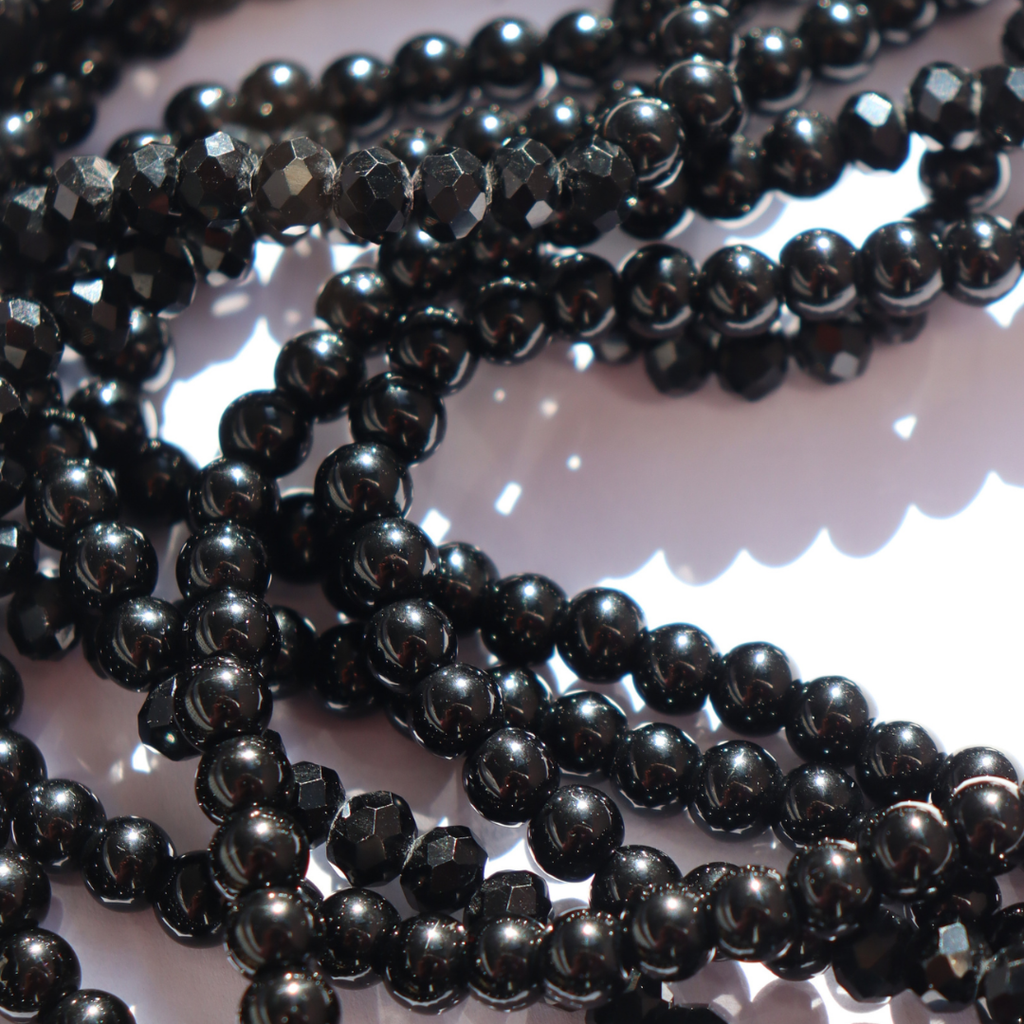 Black Edit Black Bead Long Necklace