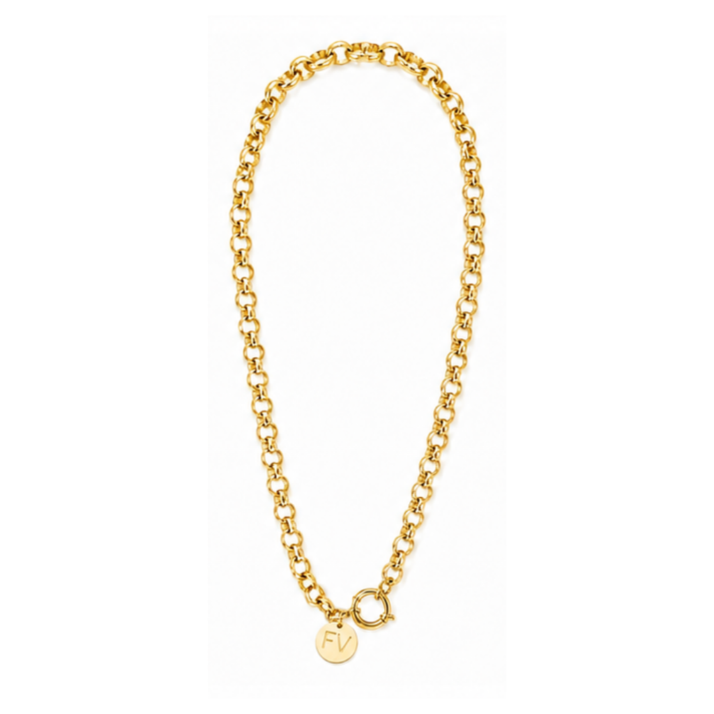 Steel Me Yellow Gold Belcher Chain Necklace