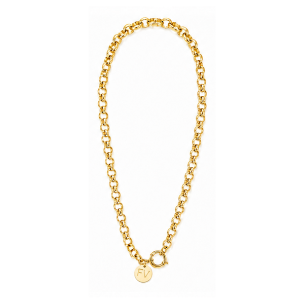Steel Me Yellow Gold Belcher Chain Necklace