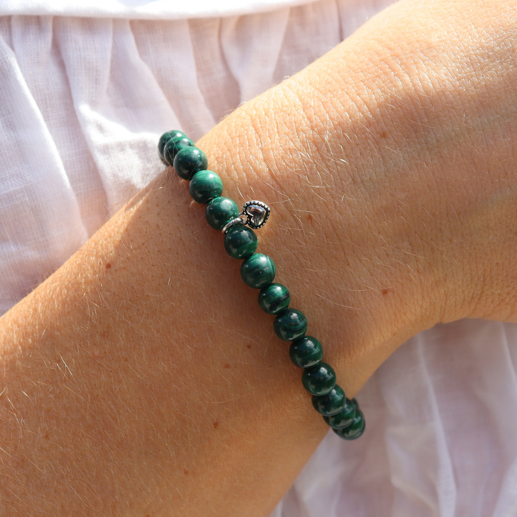 La Pierre Malachite Stretchy Bracelet