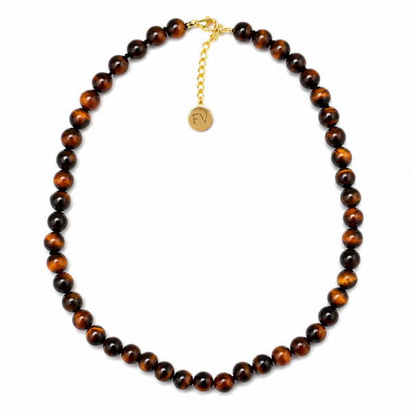 Tiger's Eye 6mm Polished Necklace