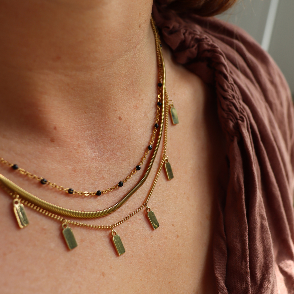 Steel Me Yellow Gold Josie Necklace