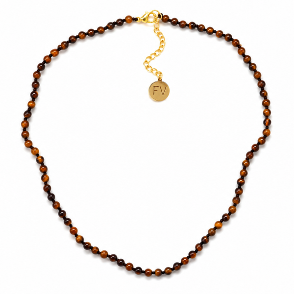 Tiger's Eye 3mm Polished Necklace