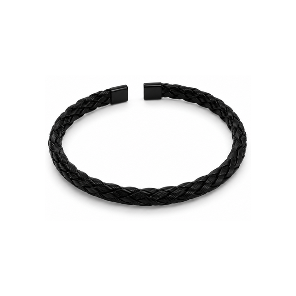 Steel Me Black Braid Cuff