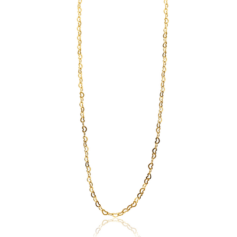 The Heart Series Yellow Gold Petite Heart Chain Necklace