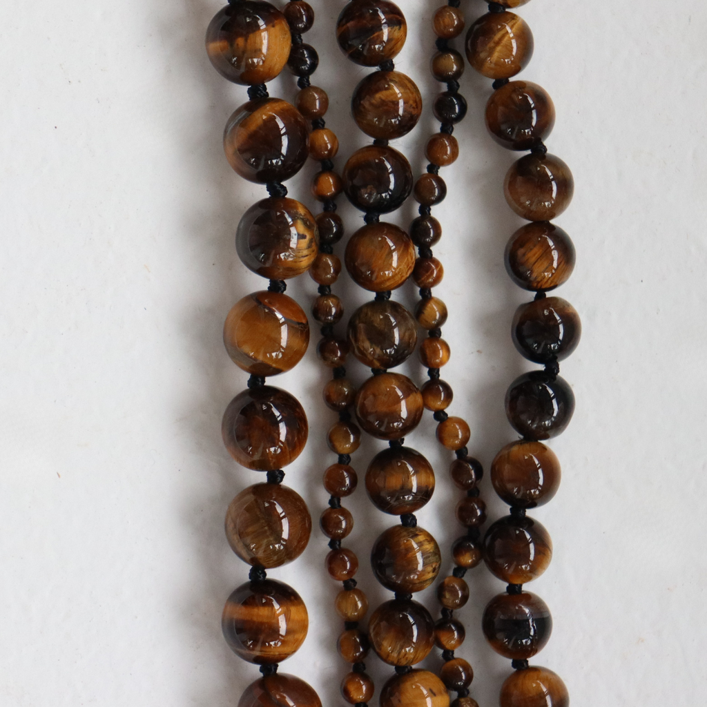 Tiger's Eye 6mm Polished Necklace