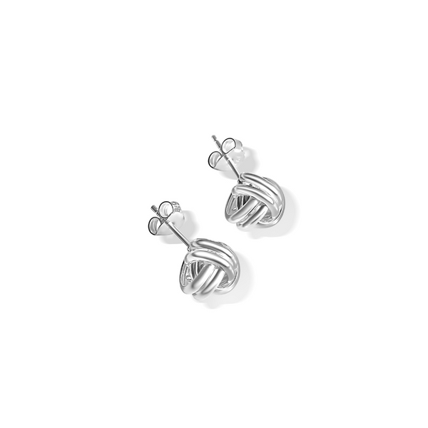 Bijoux Silver Knot Earrings