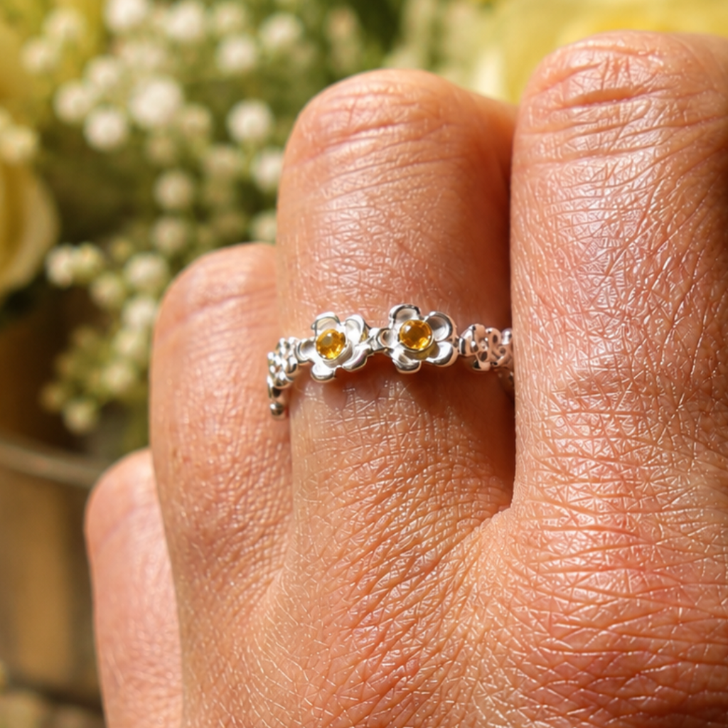 Bijoux Dahlia Citrine Ring