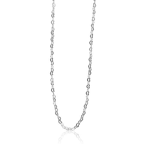 The Heart Series Silver Petite Heart Chain Necklace