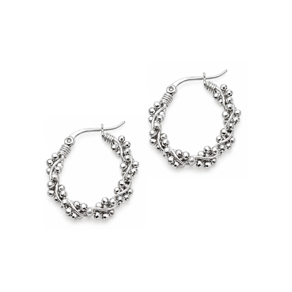 Steel Me Steely Silver Twist Earrings