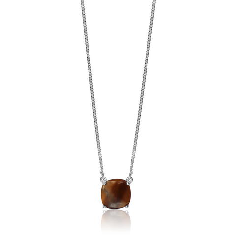 La Stele Tiger's Eye Dome Necklace