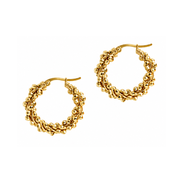 Steel Me Sunny Gold Twist Earrings