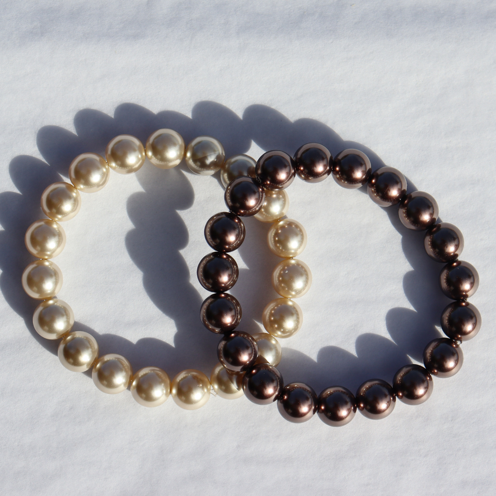 Perle Champagne Pearl Stretchy Bracelet