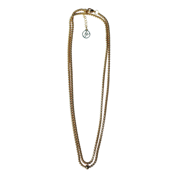 Steel Me Yellow Gold Box Chain