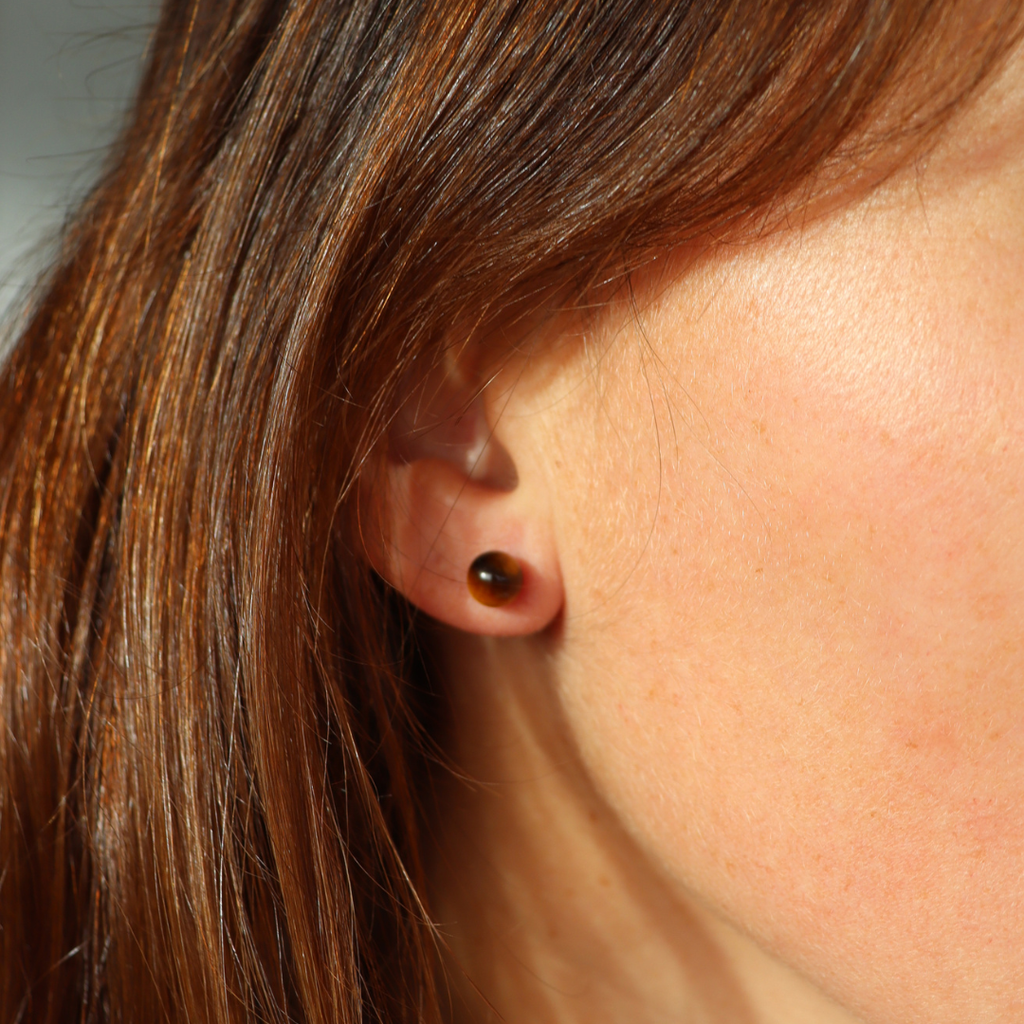 Tiger's Eye Studs