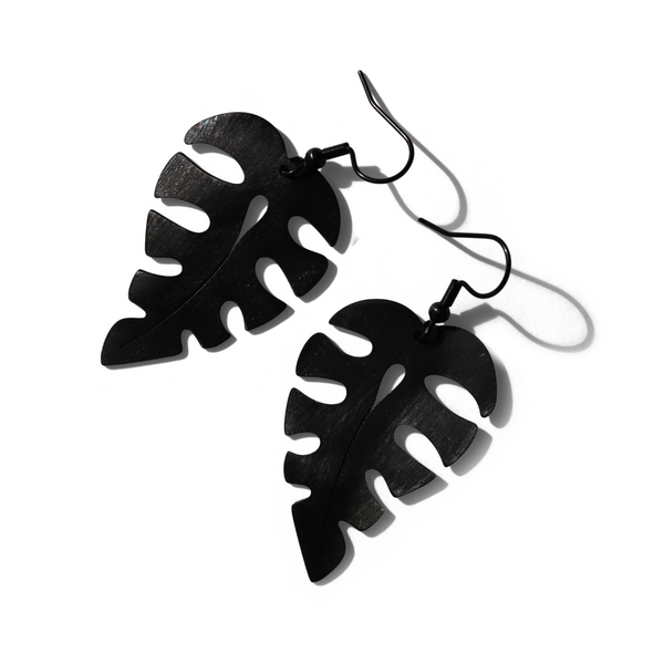 Steel Me Mondo Black Earrings
