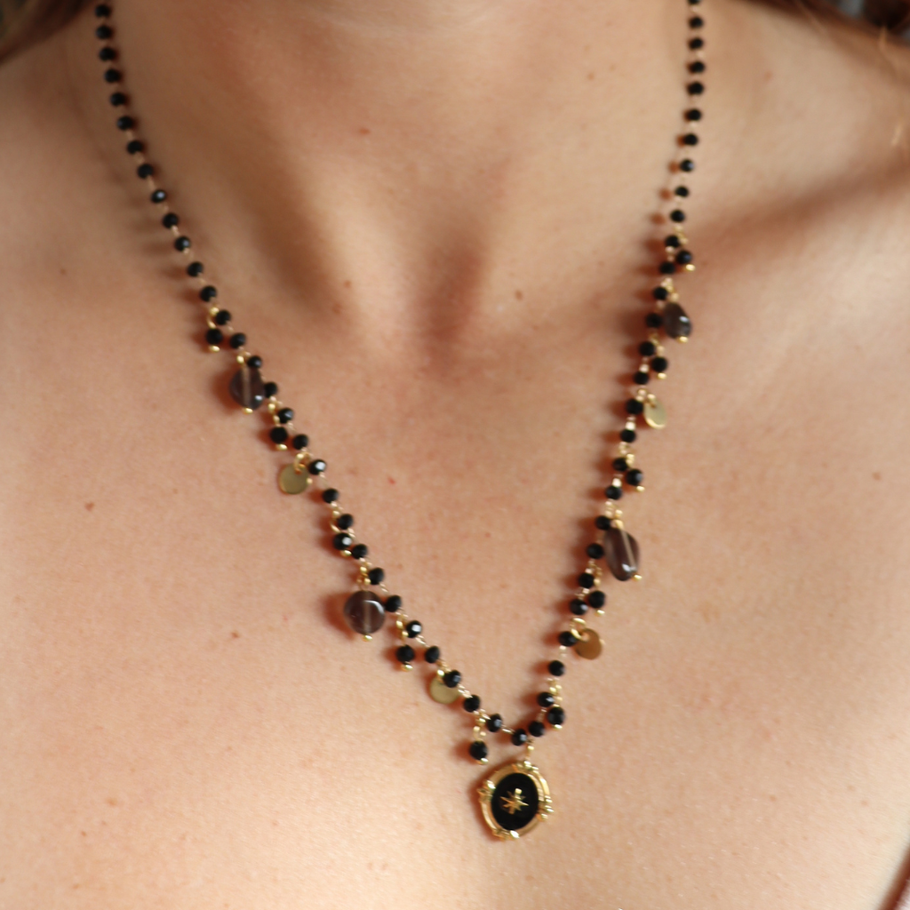 Steel Me Boho Black Necklace