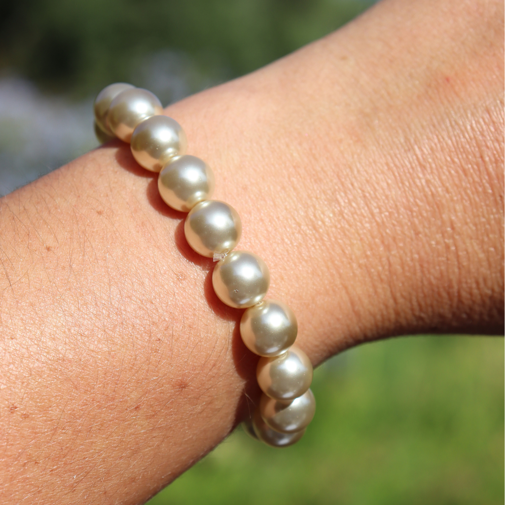 Perle Champagne Pearl Stretchy Bracelet
