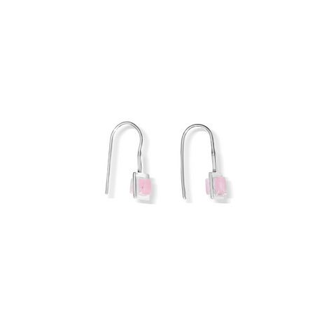 La Stèle Rose Quartz Petite Earrings