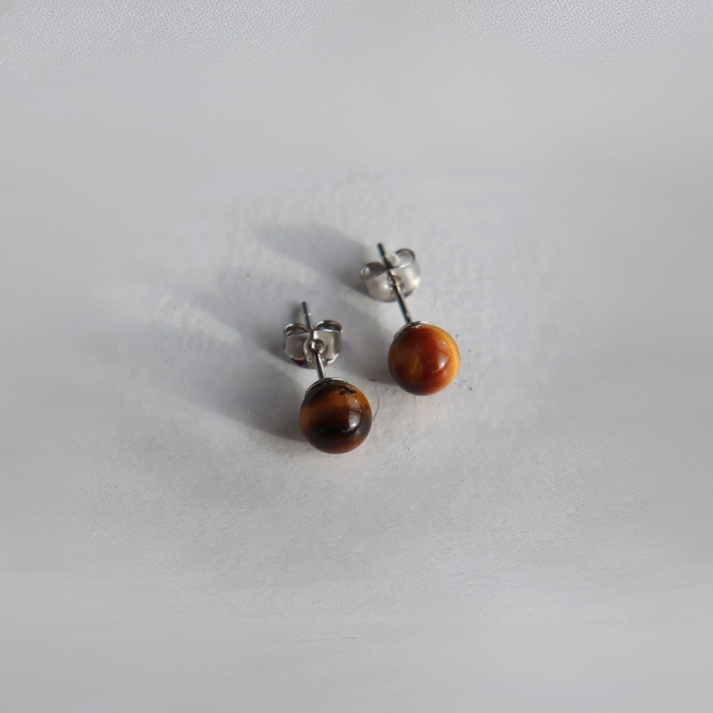 Tiger's Eye Studs