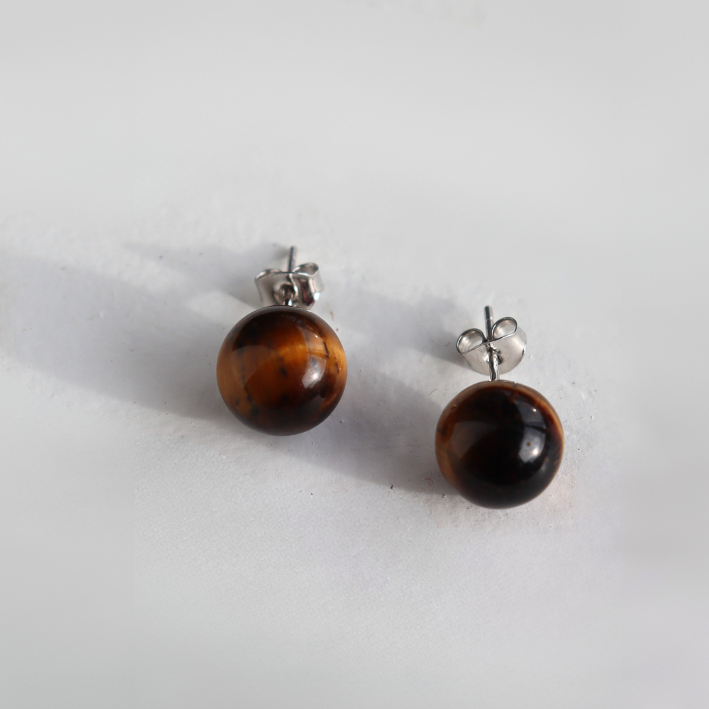 Tiger's Eye Studs