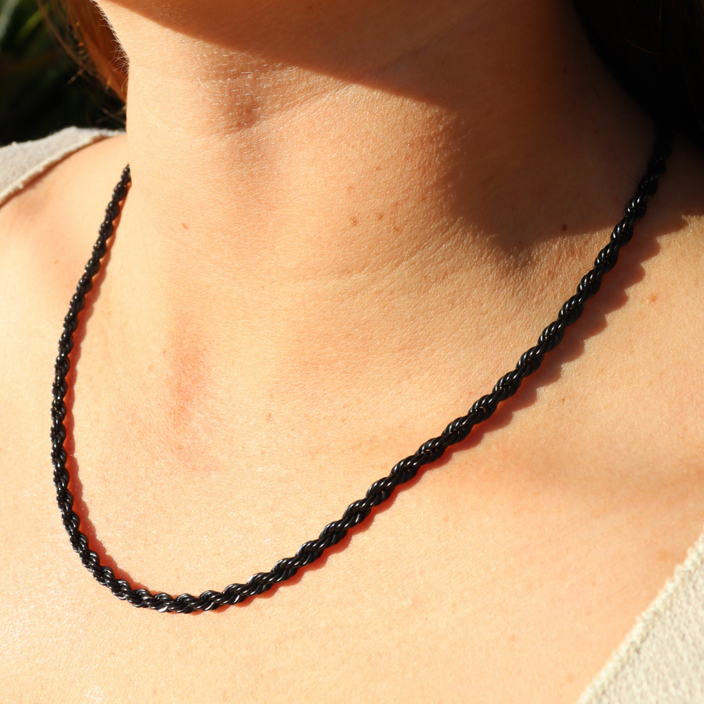 Steel Me Black Rope Chain