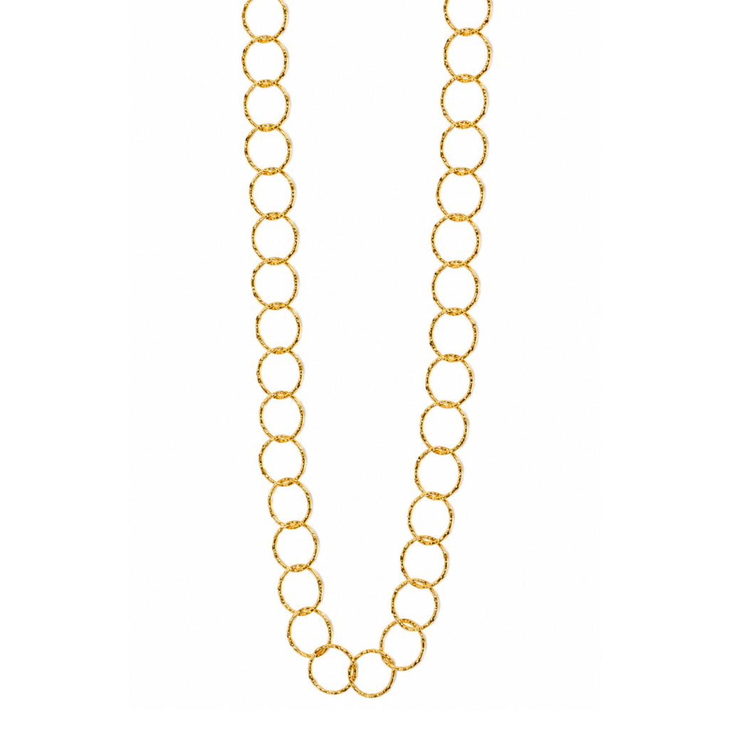 Steel Me Yellow Gold Round Link Chain Necklace