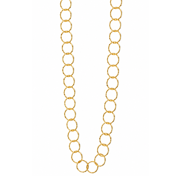 Steel Me Yellow Gold Round Link Chain Necklace