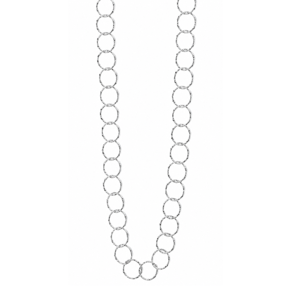 Steel Me Silver Round Link Chain Necklace