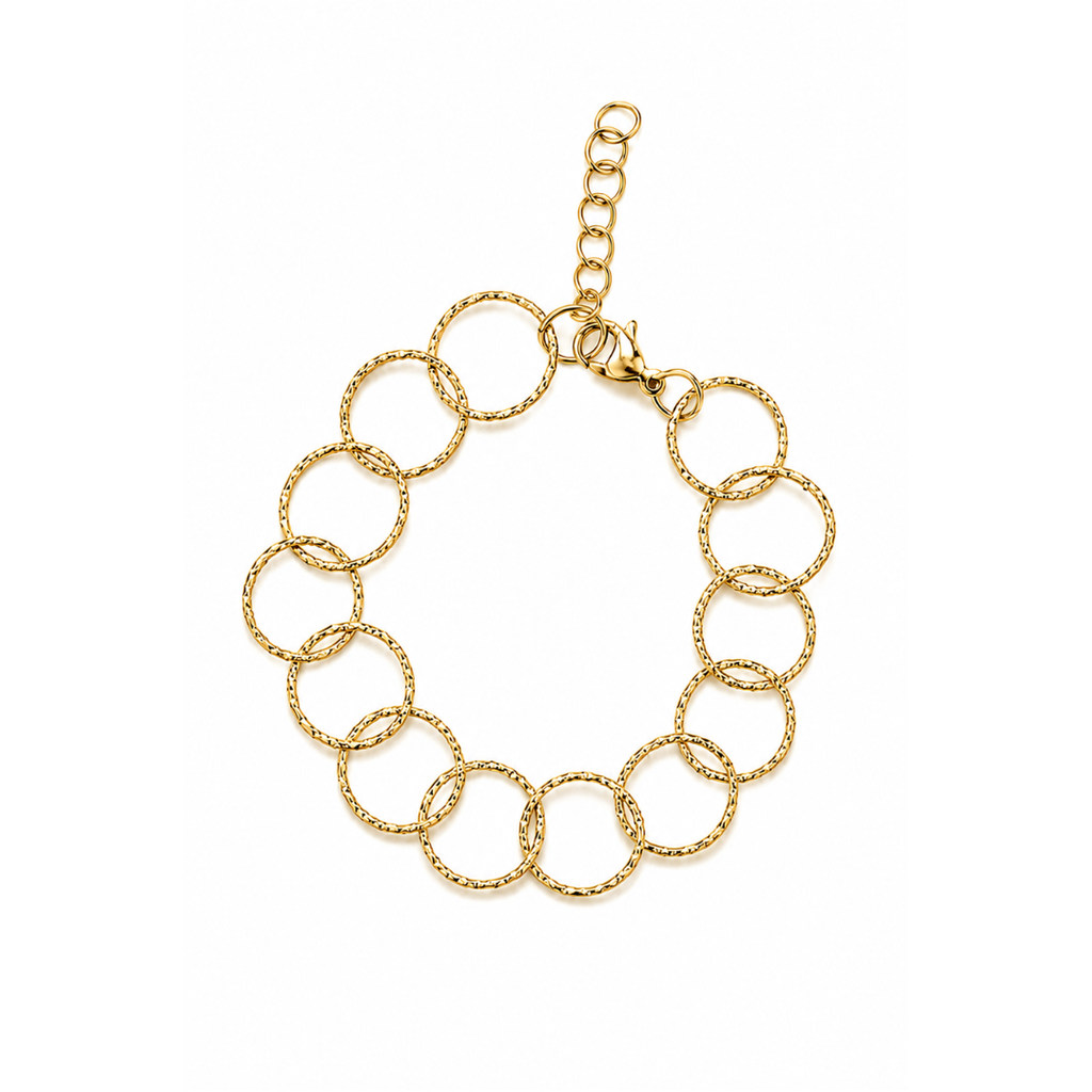 Steel Me Yellow Gold Round Link Chain Bracelet