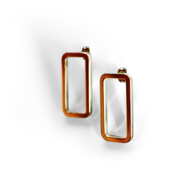 Steel Me Grande Yellow Gold Earrings