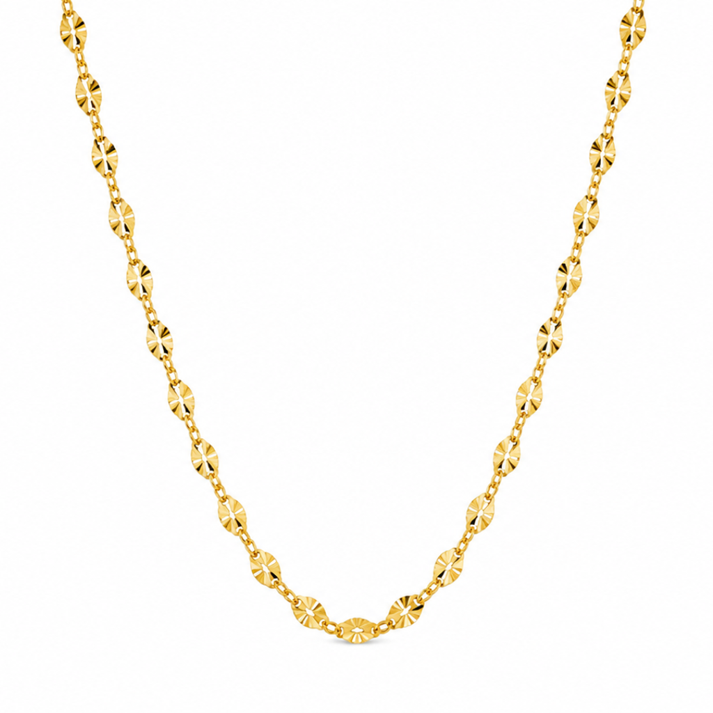 Steel Me Yellow Gold Sunlight Necklace