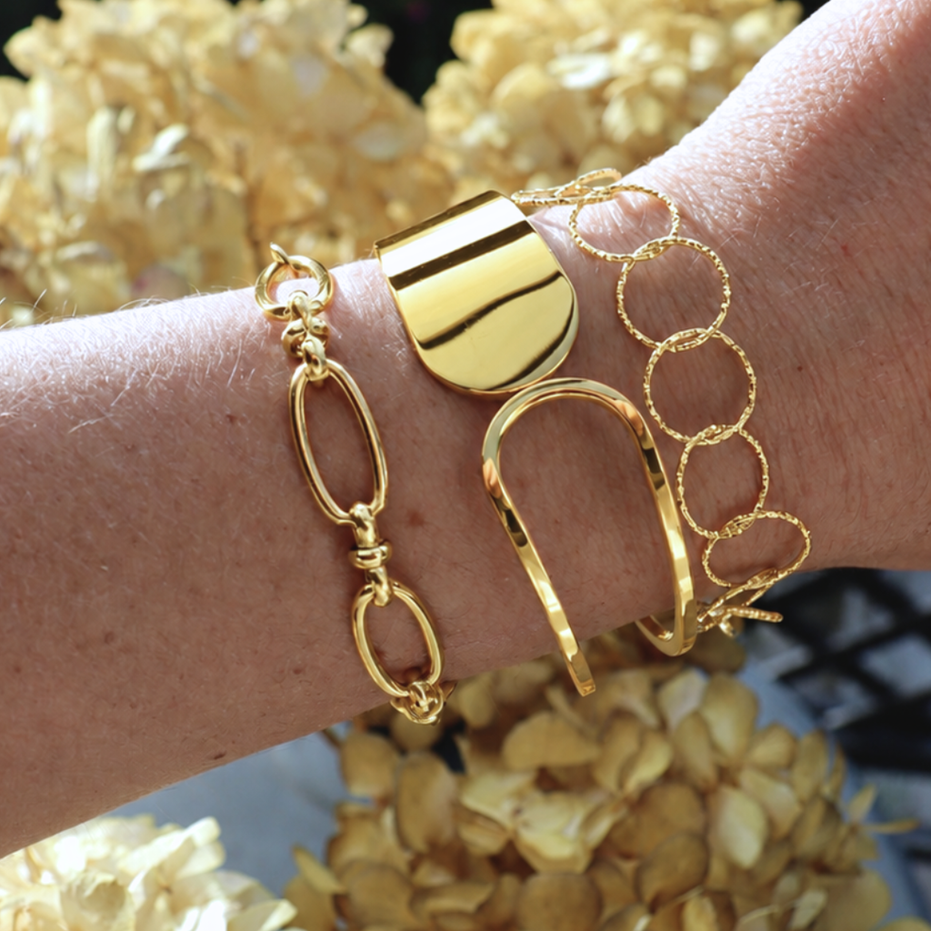 Steel Me Yellow Gold Polar Cuff