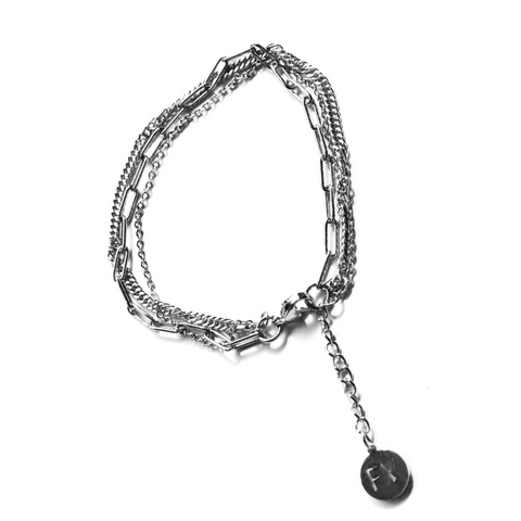 Steel Me Silver 3 Chain Bracelet