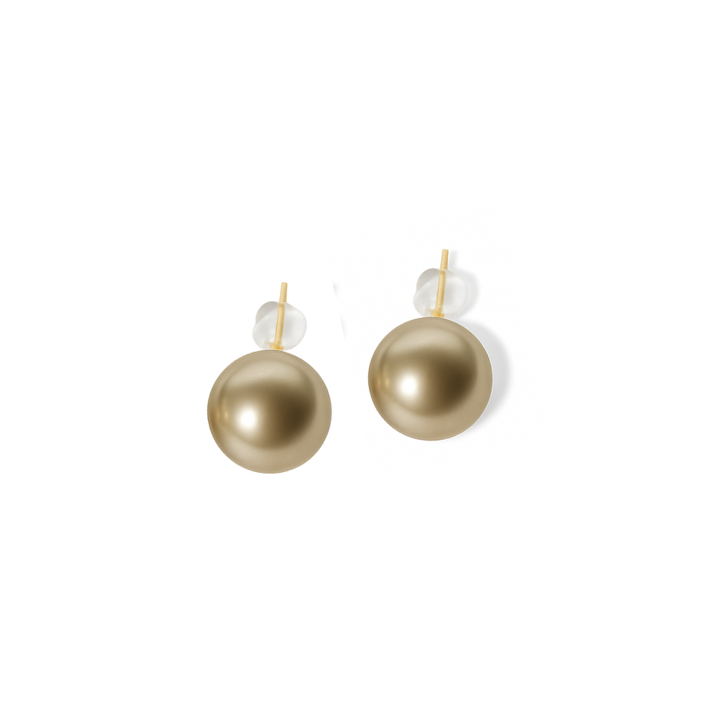 Perle Large Champagne Pearl Studs