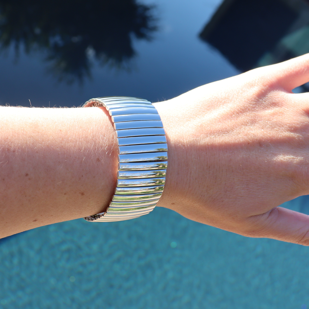 Steel Me Silver Cici Stretch Bracelet