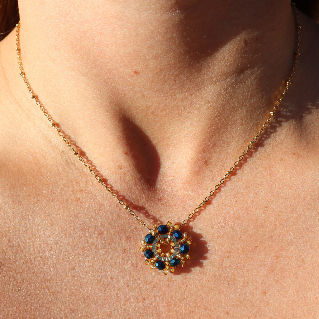 Steel Me Peacock Necklace